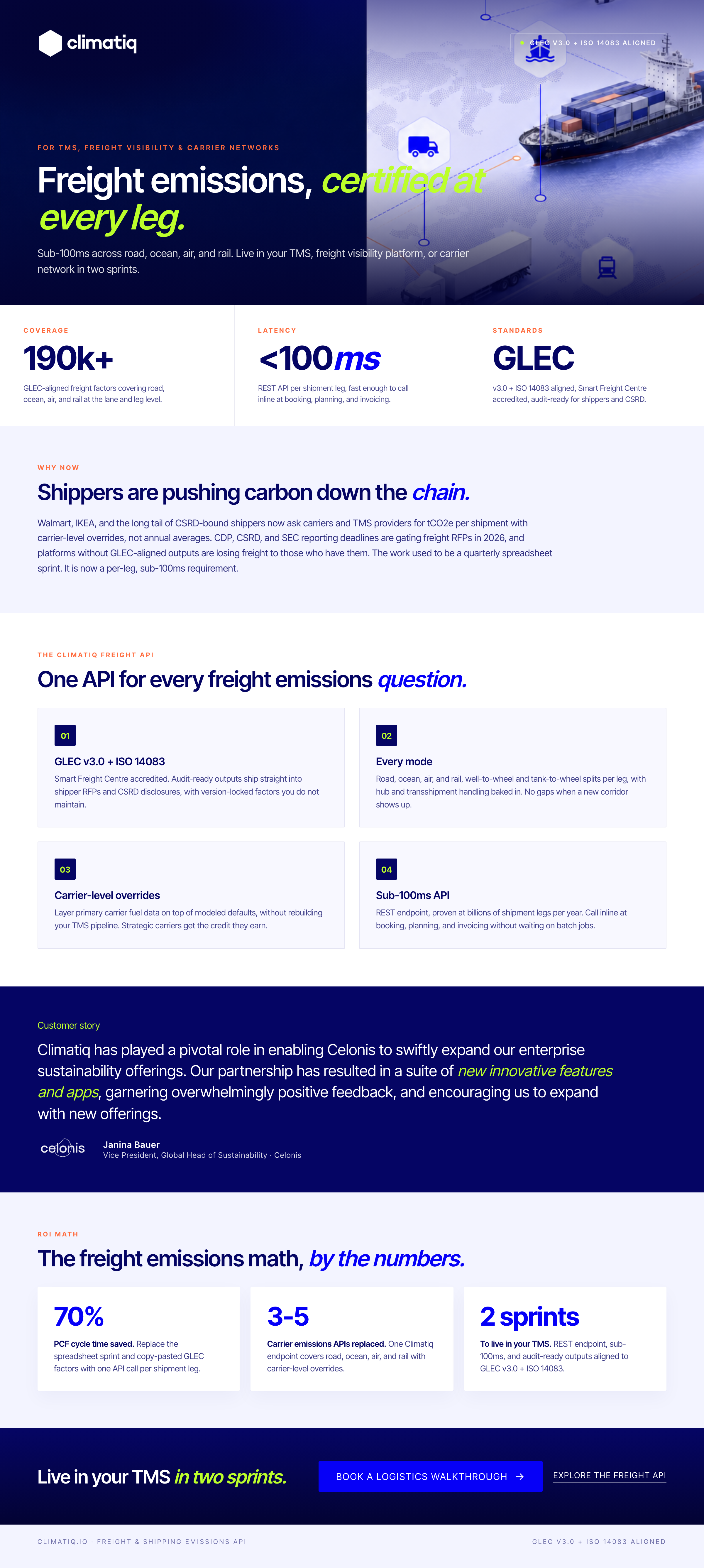 Logistics one-pager